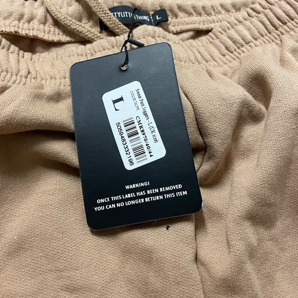NWT Pretty Little Things Taupe Joggers - Picture 3 of 6